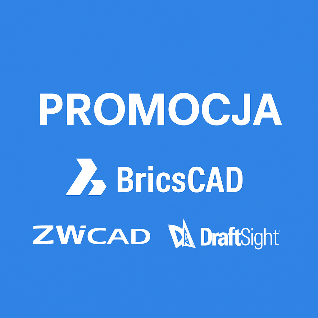 Promocja na oprogramowanie CAD – logotypy BricsCAD, ZWCAD i DraftSight